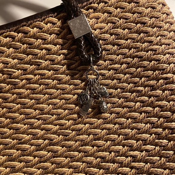 Braided Tan and Brown Handbag - Picture 3 of 7